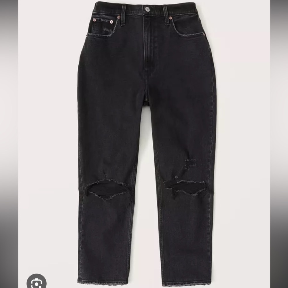 Abercrombie & Fitch Curve Love Ultra High Rise Ankle Straight Jean 4